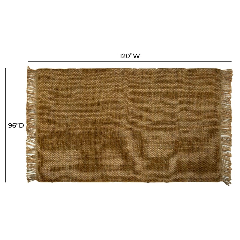 Pemberly Row Transitional Light Brown Fabric 8' x 10' Area Rug
