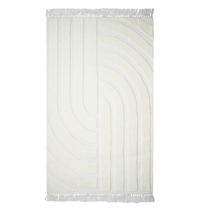 Pemberly Row Transitional Accent Loop White 5' x 8' Area Rug