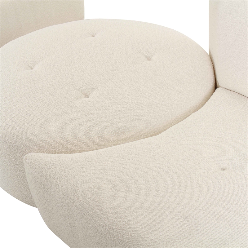 Pemberly Row Transitional Cream Boucle 4-Piece Modular LAF Sectional