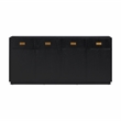 Pemberly Row Handmade Contemporary Accent Black Finish Oak Buffet