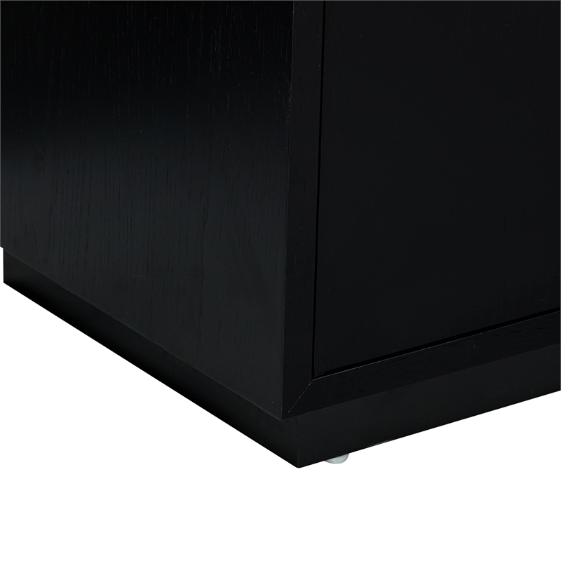 Pemberly Row Handmade Contemporary Accent Black Finish Oak Buffet