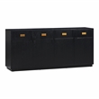 Pemberly Row Handmade Contemporary Accent Black Finish Oak Buffet