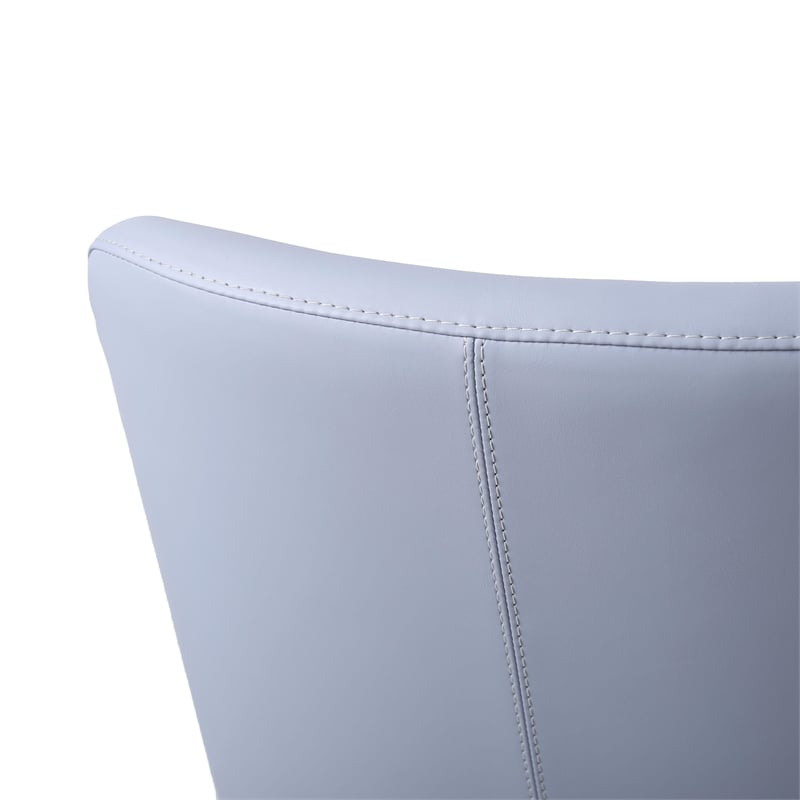 Pemberly Row Transitional Lavender Mist and Gold Adjustable Swivel Stool
