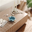 Pemberly Row Contemporary Taupe Tile Indoor / Outdoor Coffee Table
