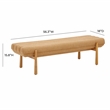 Pemberly Row Contemporary Sunflower Yellow Heavy Linen Bench