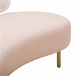 Pemberly Row Contemporary Accent Cream Boucle & Blush Velvet Sofa