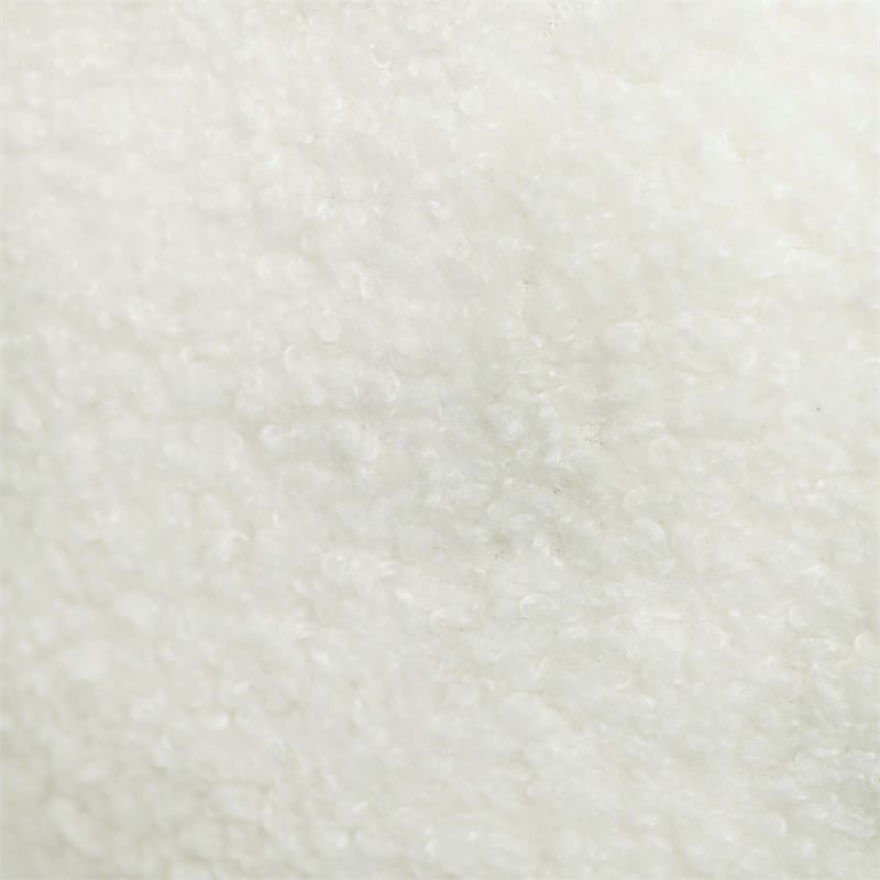 Pemberly Row Contemporary Accent Cream Vegan Shearling 9