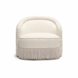 Pemberly Row Transitional Accent Cream Finish Boucle Lounge Chair