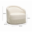 Pemberly Row Transitional Accent Cream Finish Boucle Lounge Chair
