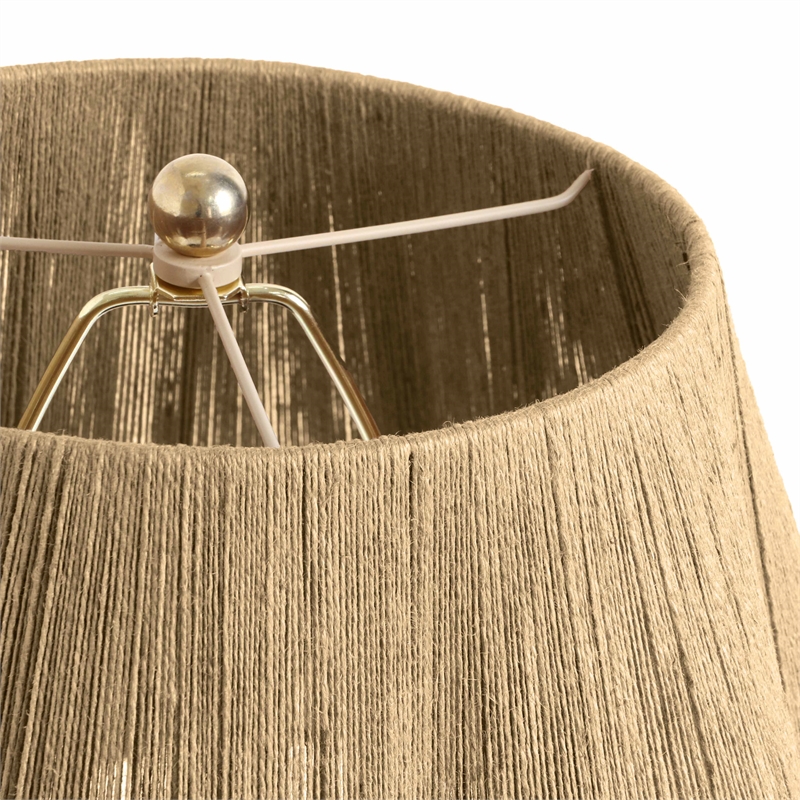 Pemberly Row Handmade Transitional Accent Natural Jute Table Lamp