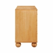 Pemberly Row Contemporary Natural Wood & Rattan Wavy Dresser