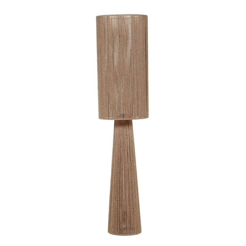 Pemberly Row Contemporary Accent Natural Jute 2-Bulb Floor Lamp