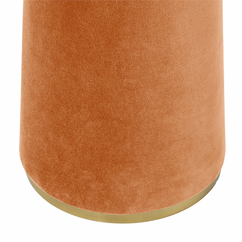 Pemberly Row Contemporary Accent Terracotta Velvet Floor Lamp