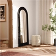 Pemberly Row Contemporary Accent Black Rattan 70