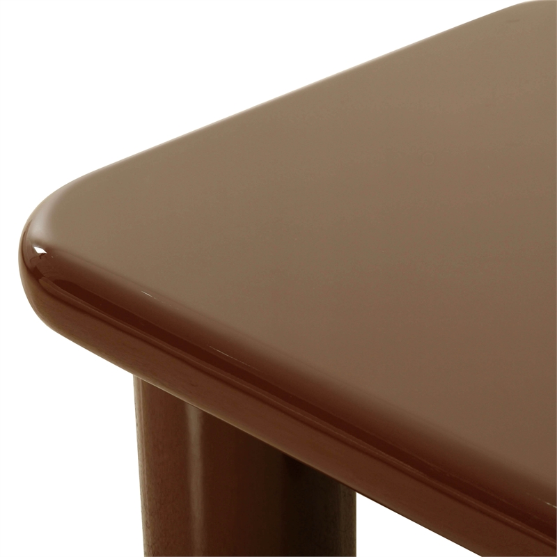Pemberly Row Contemporary Accent Chocolate Brown Coffee Table