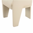 Pemberly Row Contemporary Accent Cream Vegan Leather Dining Chair