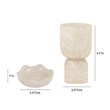 Pemberly Row Contemporary Accent Tan Swirl Resin Kiddush Cup