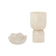 Pemberly Row Contemporary Accent Tan Swirl Resin Kiddush Cup