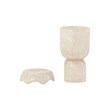 Pemberly Row Contemporary Accent Tan Swirl Resin Kiddush Cup