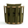 Pemberly Row Contemporary Green Upcycled Distressed Velvet Swivel Chair