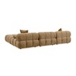 Pemberly Row Contemporary Performance Velvet 4-piece Modular Sectional