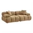 Pemberly Row Contemporary Performance Velvet Modular Loveseat