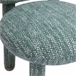 Pemberly Row Contemporary Teal Knubby Performance Fabric Side Chair