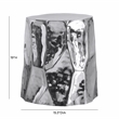 Pemberly Row Transitional Accent Shiny Chrome Finish Side Table