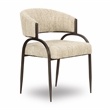 Pemberly Row Contemporary Cream Textured Boucle Dining Chair