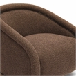 Pemberly Row Transitional Chocolate Brown Boucle Swivel Chair