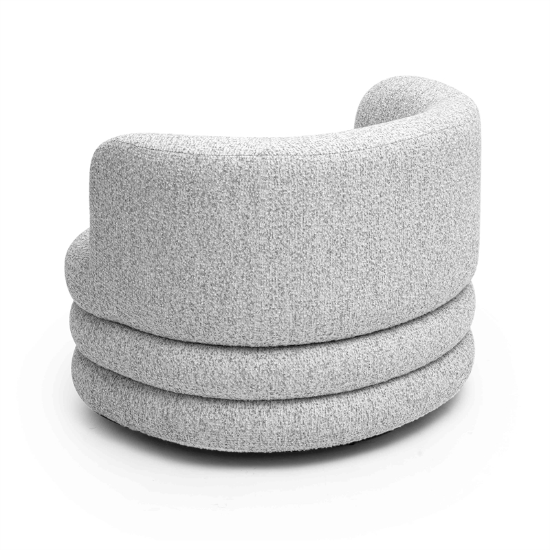 Pemberly Row Contemporary Light Gray Swivel Hotel Lounge Chair