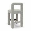 Pemberly Row Upholstered Fabric Contemporary Accent Gray Boucle Counter Stool