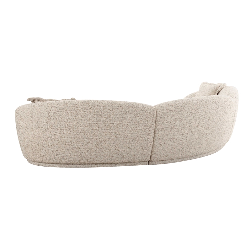 Pemberly Row Transitional Two-Tone Textured Boucle Large Sectional