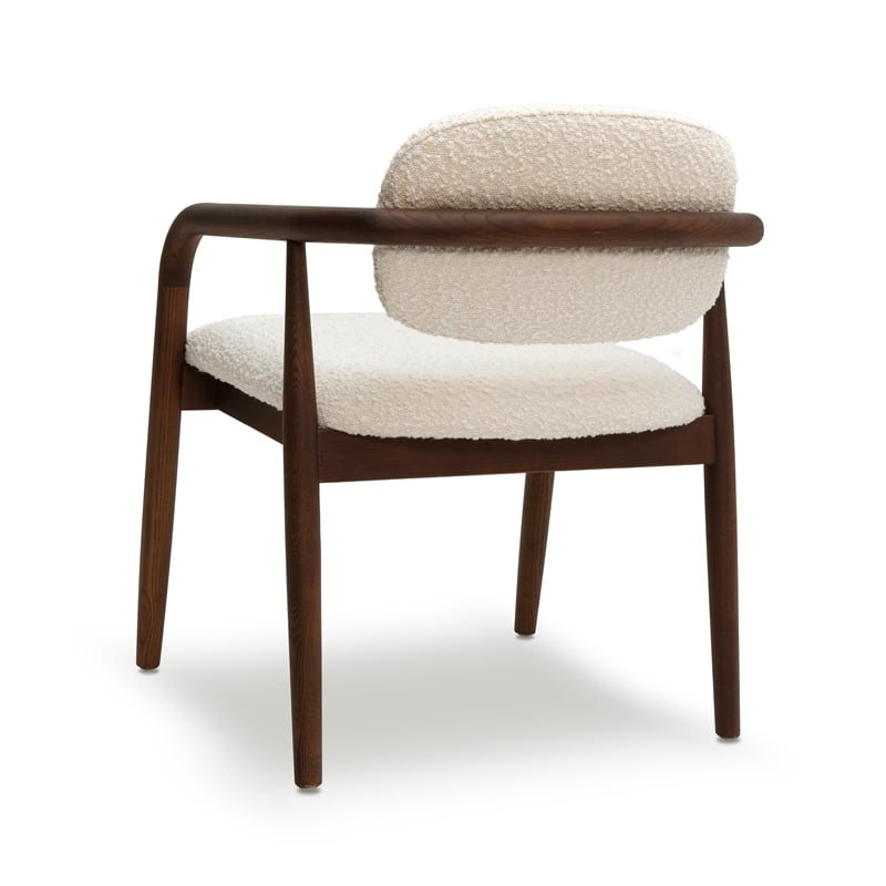 Pemberly Row Contemporary Cream Performance Boucle Dining Chair