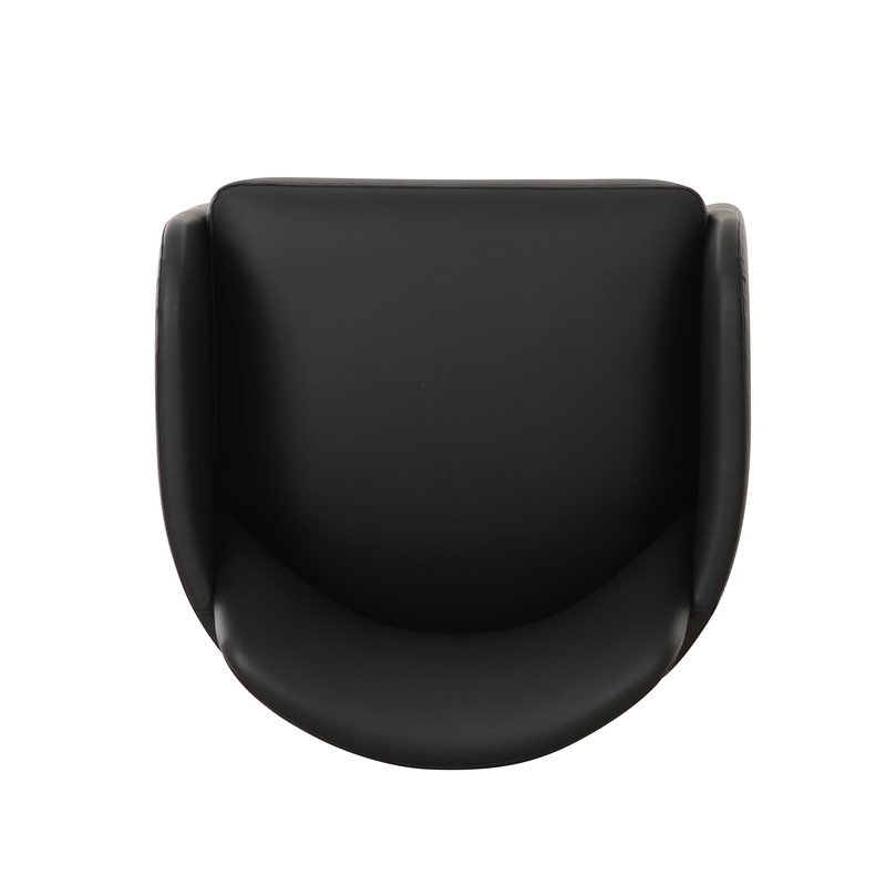 Pemberly Row Transitional Black Performance Vegan Leather Dining Chair