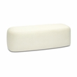 Pemberly Row Transitional Accent Cream Finish Faux Mohair Bench