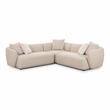 Pemberly Row Contemporary Accent Cream Boucle 3-Piece Sectional