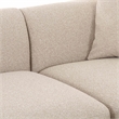 Pemberly Row Contemporary Accent Cream Boucle 3-Piece Sectional
