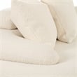 Pemberly Row Contemporary Cream Boucle Modular Curved Sectional
