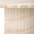 Pemberley Row Concrete Washed Travertine Coffee Table Round Outdoor Safe 36