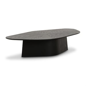 Pemberly Row Contemporary Accent Black Ash Finish Low Coffee Table