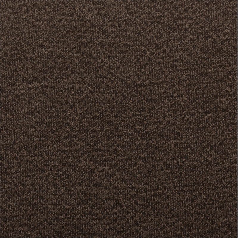 Pemberly Row Upholstered Fabric Contemporary Accent Brown Boucle Large Ottoman