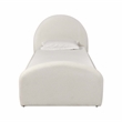 Pemberly Row Contemporary Accent Cream Boucle Twin Trundle Bed