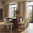Pemberly Row Cream Performance Basketweave Fabric Dining Chair