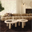 Pemberly Row Faux Travertine Indoor/Outdoor Nesting Accent Tables