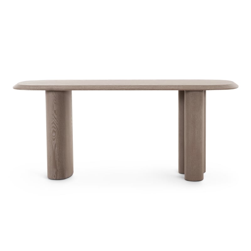 Pemberly Row Contemporary Accent Washed Ash Finish Console Table