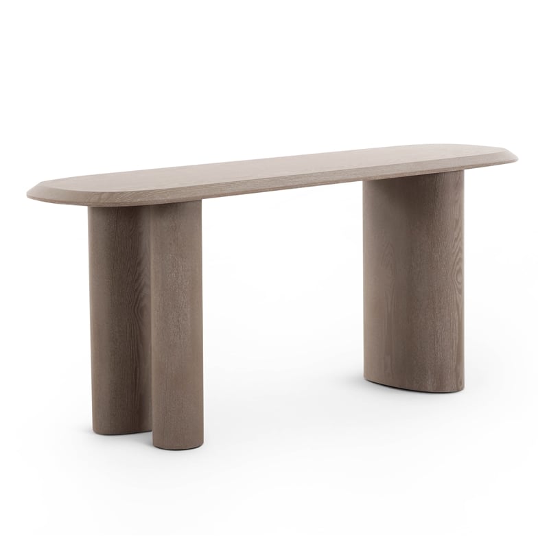Pemberly Row Contemporary Accent Washed Ash Finish Console Table