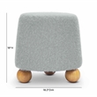 Pemberly Row Contemporary Accent Stone Gray Loose Mohair Ottoman