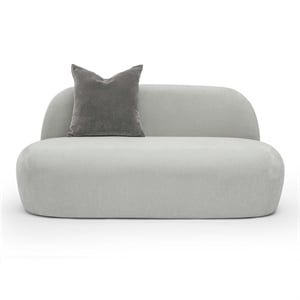 Pemberly Row Contemporary Accent Gray Upcycled Chenille Loveseat
