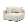 Pemberly Row Cream Heavy Textured Fabric Modular Corner Chair